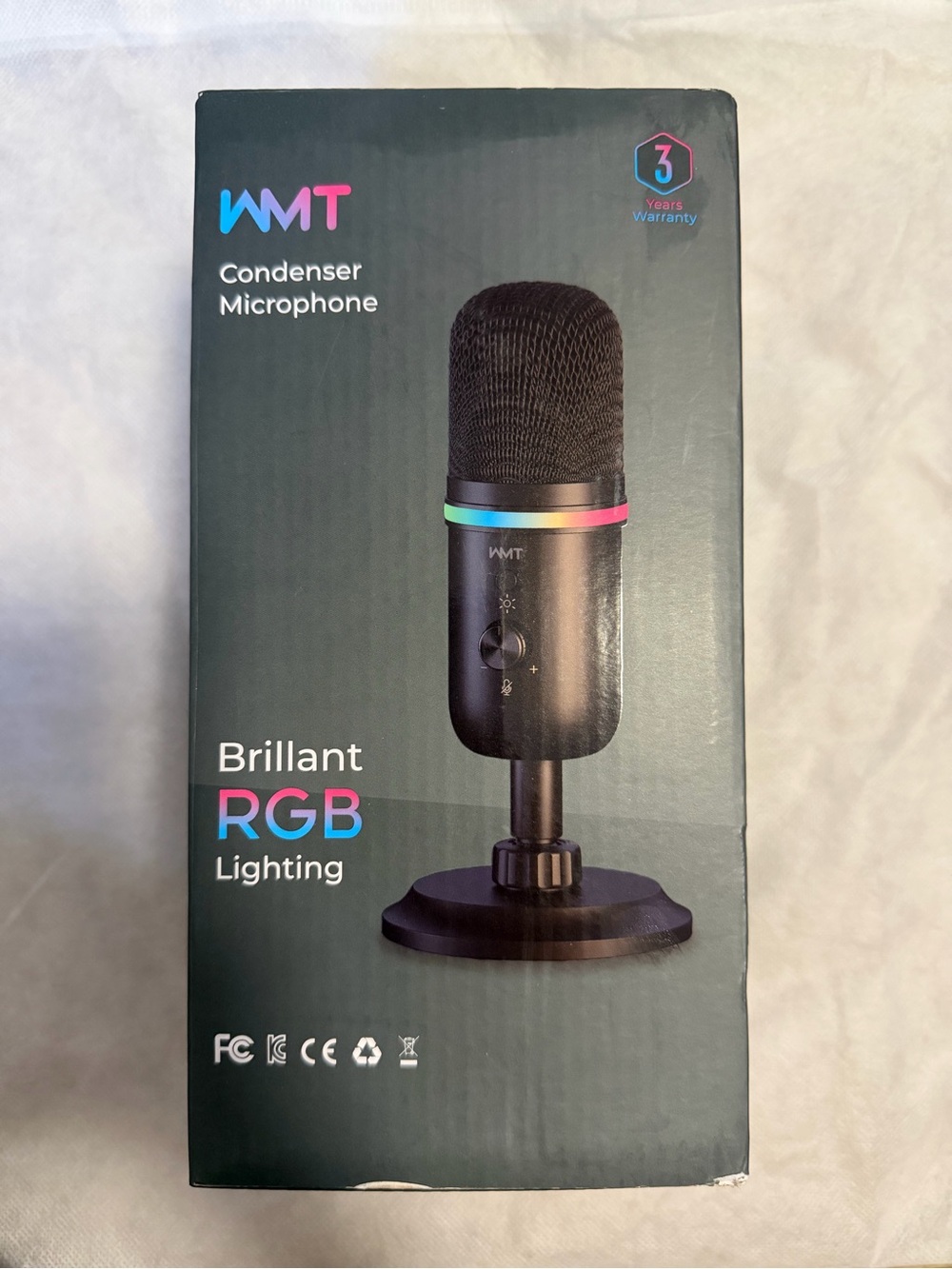 MT Black Condenser Microphone with RGB Accent